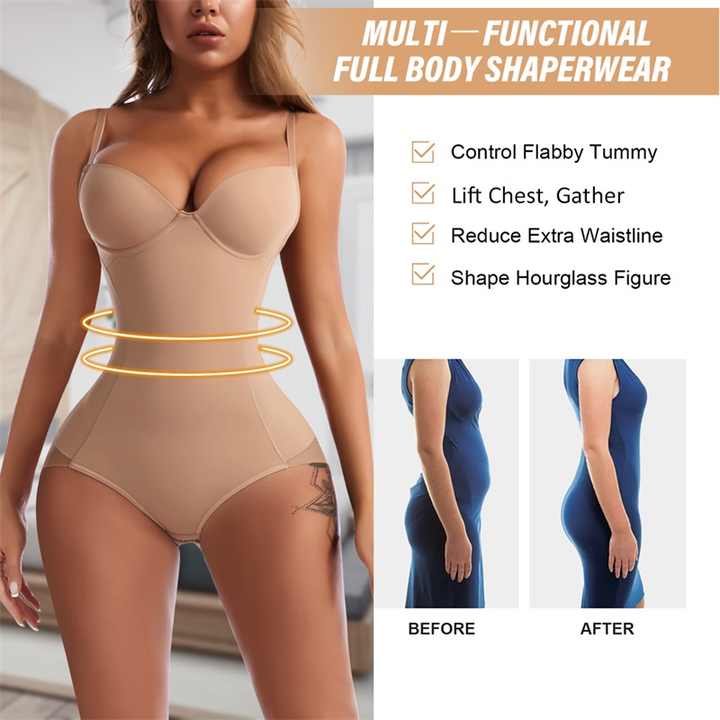 ShapeMe Luxe Curve Bodysuit – Seamless Tummy Control Shapewear