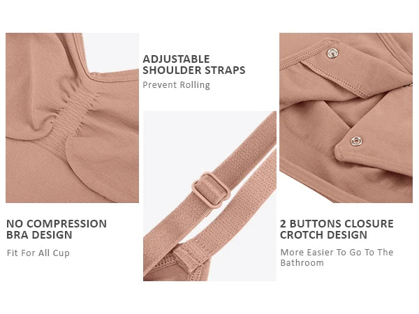 ShapeMe Comfort Fit Bodysuit – Adjustable Straps & No-Compression Bust