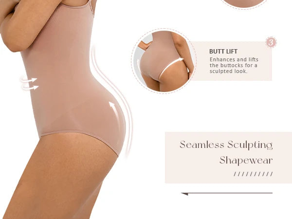 ShapeMe Comfort Fit Bodysuit – Adjustable Straps & No-Compression Bust
